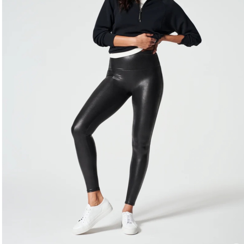 SPANX Faux Leather Leggings (Size M, TALL)